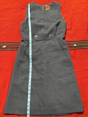 Tory Burch Charcoal Gray Sleeveless Midi Sheath Dress
